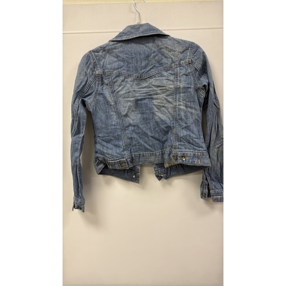 Cruel Girl Denim Jacket Button Womens Blue Size Xs Jean Western Distressed - Picture 4 of 4